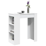 Vidaxl bartafel met rekken 95x47x103,5 cm bewerkt hout wit