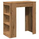 Vidaxl bartafel met rekken 95x47x103,5 cm hout artisanaal eikenkleur
