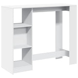 Vidaxl bartafel met schap 124x46x103,5 cm bewerkt hout wit
