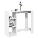 Vidaxl bartafel met schap 124x46x103,5 cm bewerkt hout wit