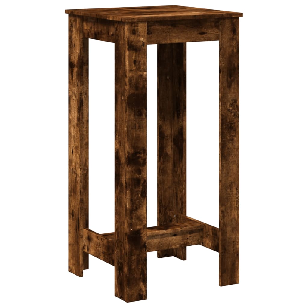 Vidaxl bartafel 51x50x103,5 cm bewerkt hout gerookt eikenkleur