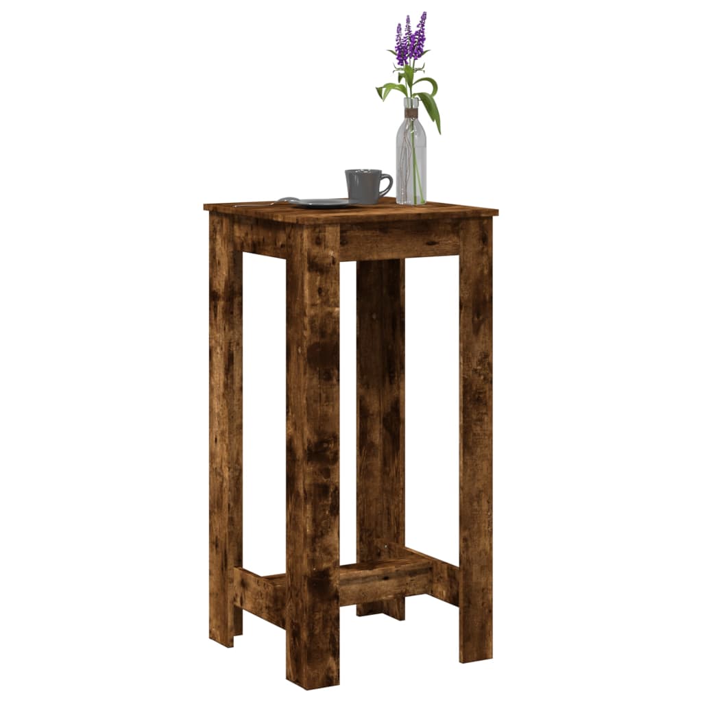 Vidaxl bartafel 51x50x103,5 cm bewerkt hout gerookt eikenkleur