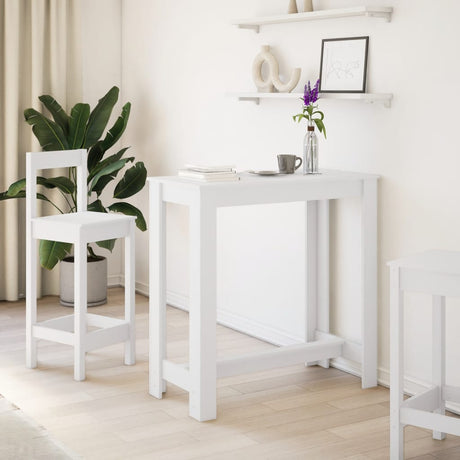 Vidaxl bartafel 102x50x103,5 cm bewerkt hout wit