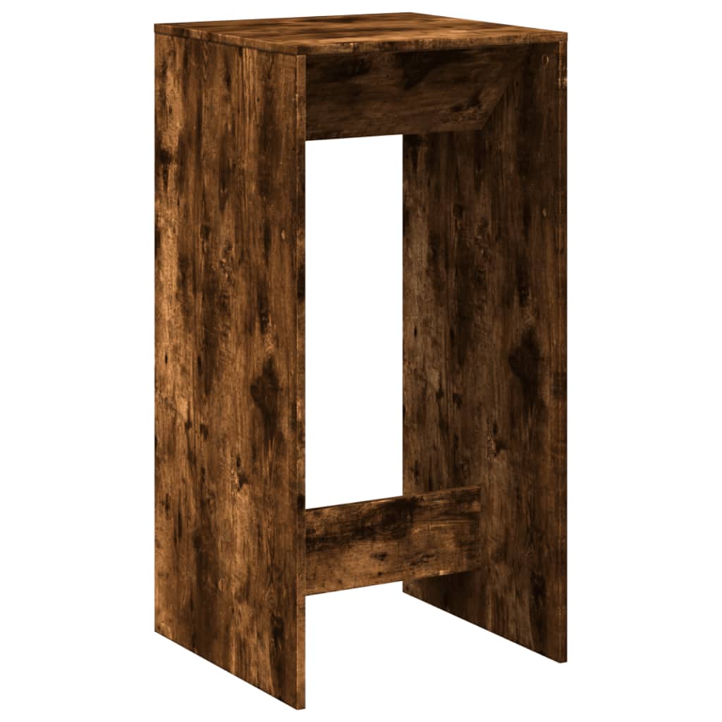 Vidaxl bartafel 51x50x103,5 cm bewerkt hout gerookt eikenkleur