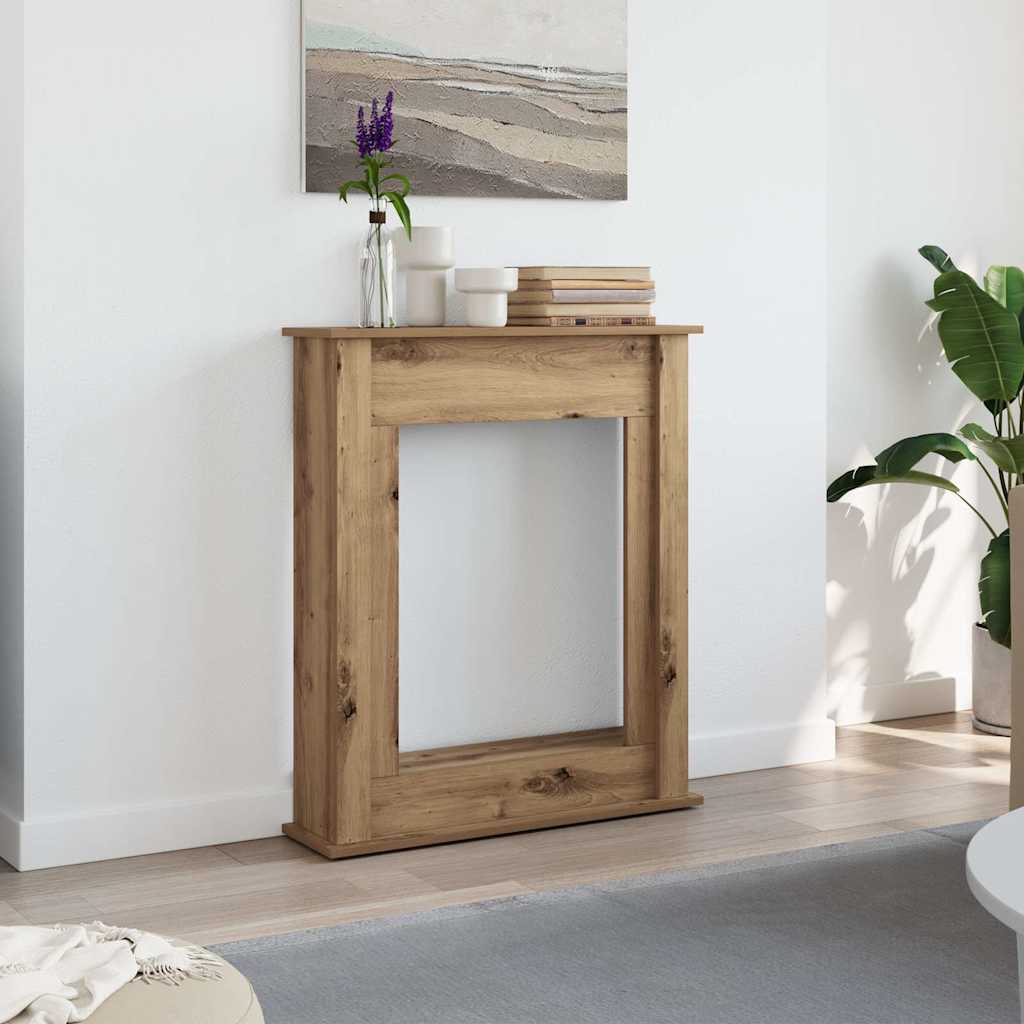 Vidaxl haardombouw 75x20x87,5 cm bewerkt hout artisanaal eikenkleurig