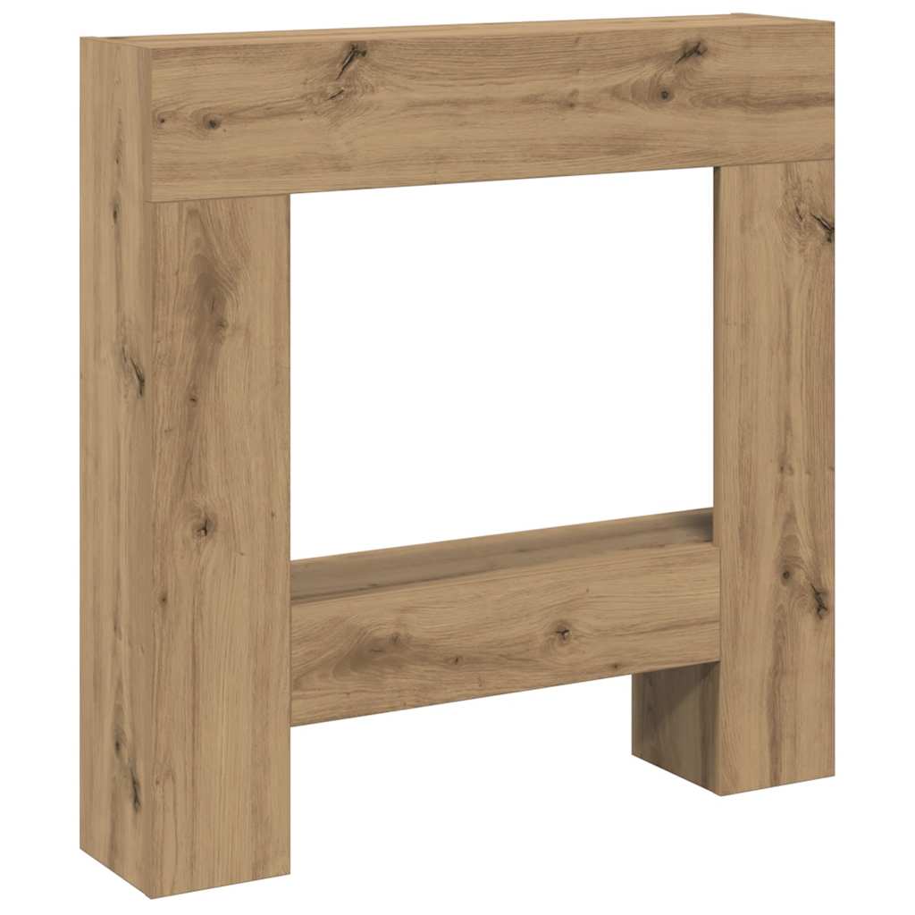 Vidaxl haardombouw 81x18x82 cm bewerkt hout artisanaal eikenkleurig