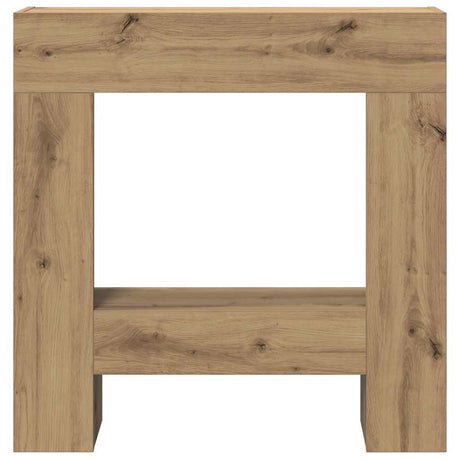 Vidaxl haardombouw 81x18x82 cm bewerkt hout artisanaal eikenkleurig