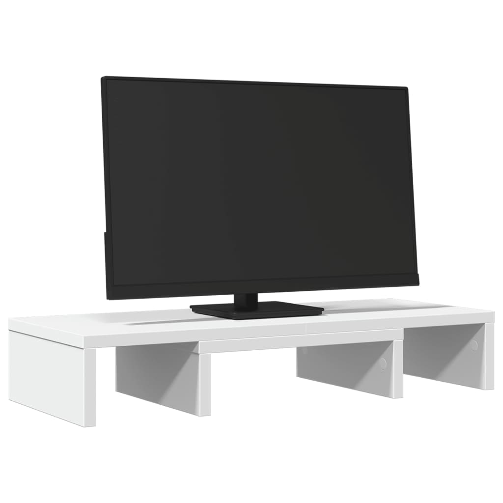 Vidaxl Monitor Standard einstellbar 60x24x10,5 cm verarbeitetes Holz weiß