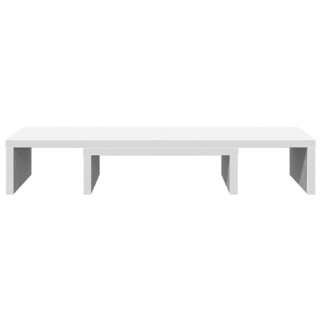 Vidaxl monitorstandaard verstelbaar 60x24x10,5 cm bewerkt hout wit