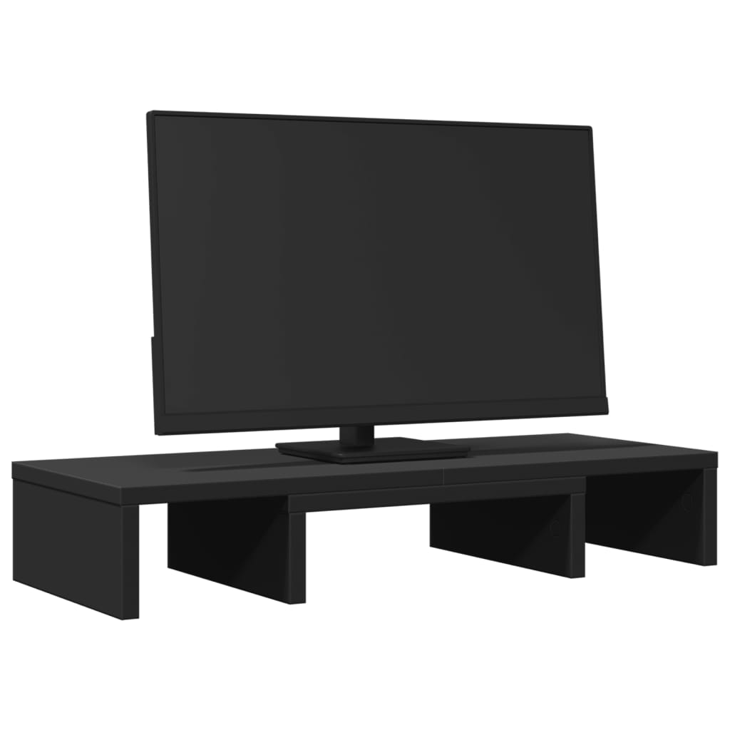 Vidaxl Monitor Standard justerbar 60x24x10.5 cm bearbetad trästlack