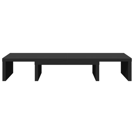 Vidaxl monitorstandaard verstelbaar 60x24x10,5 cm bewerkt hout zwart