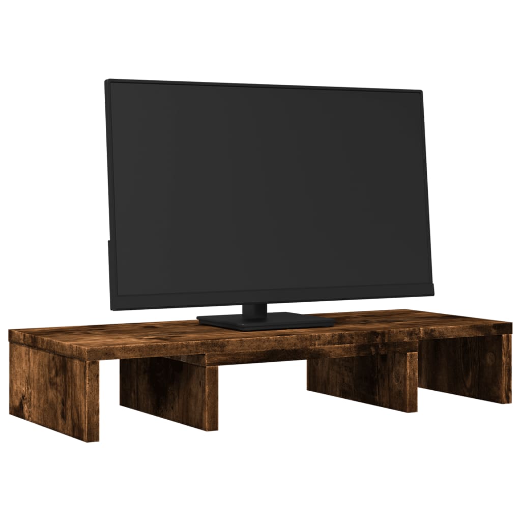 VidaXL monitor standard adjustable 60x24x10.5 cm wood smoked oak