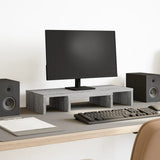 Vidaxl monitorstandaard verstelbaar 60x24x10,5 cm hout grijs sonoma