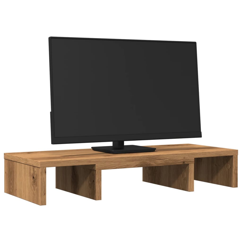 VidaXL monitor standard adjustable 60x24x10.5cm wood artisanal oak