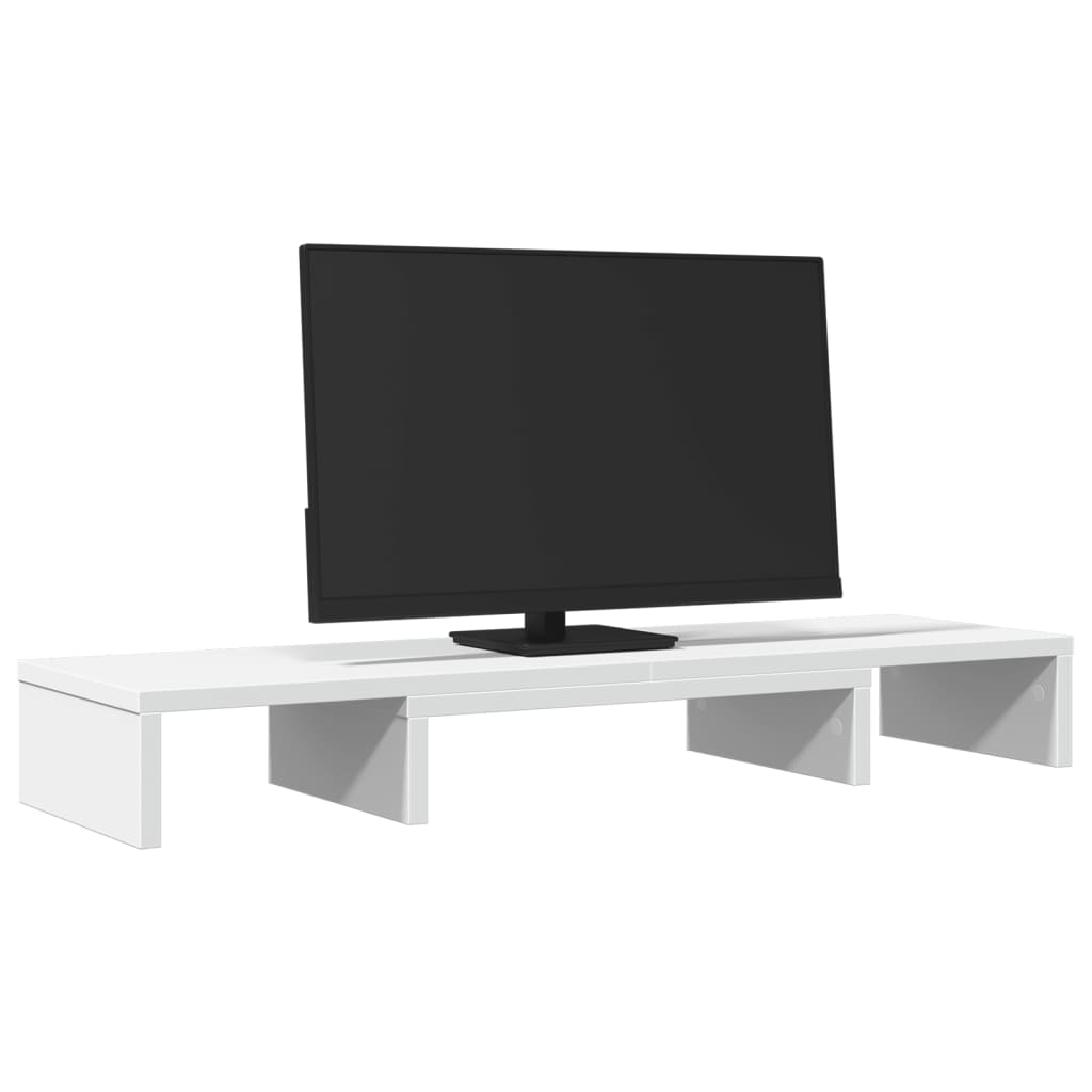 Vidaxl Monitor standardowy regulowany 80x24x10.5 cm przetworzony drewniany biel