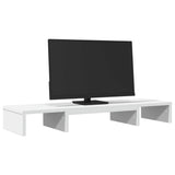 Vidaxl Monitor estándar ajustable 80x24x10.5 cm de madera procesada blanca