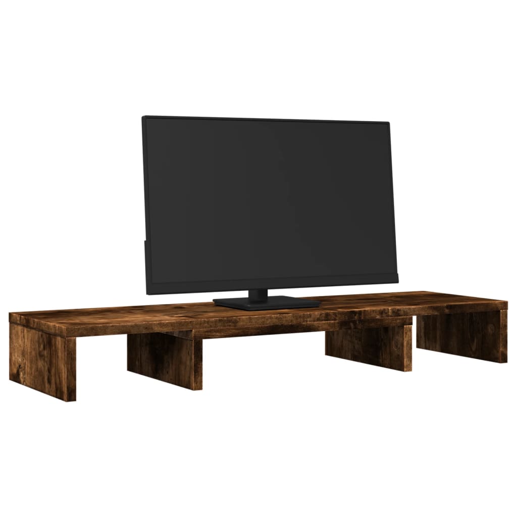 Vidaxl Monitor Standard Nastavitelný 80x24x10,5 cm dřevo uzený dub