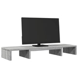 Vidaxl monitorstandaard verstelbaar 80x24x10,5 cm hout grijs sonoma