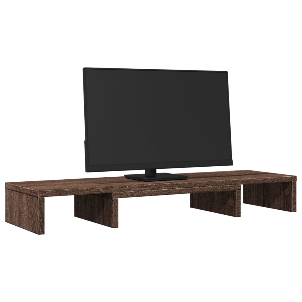 Vidaxl Monitor standard réglable 80x24x10,5 cm Chêne brun en bois