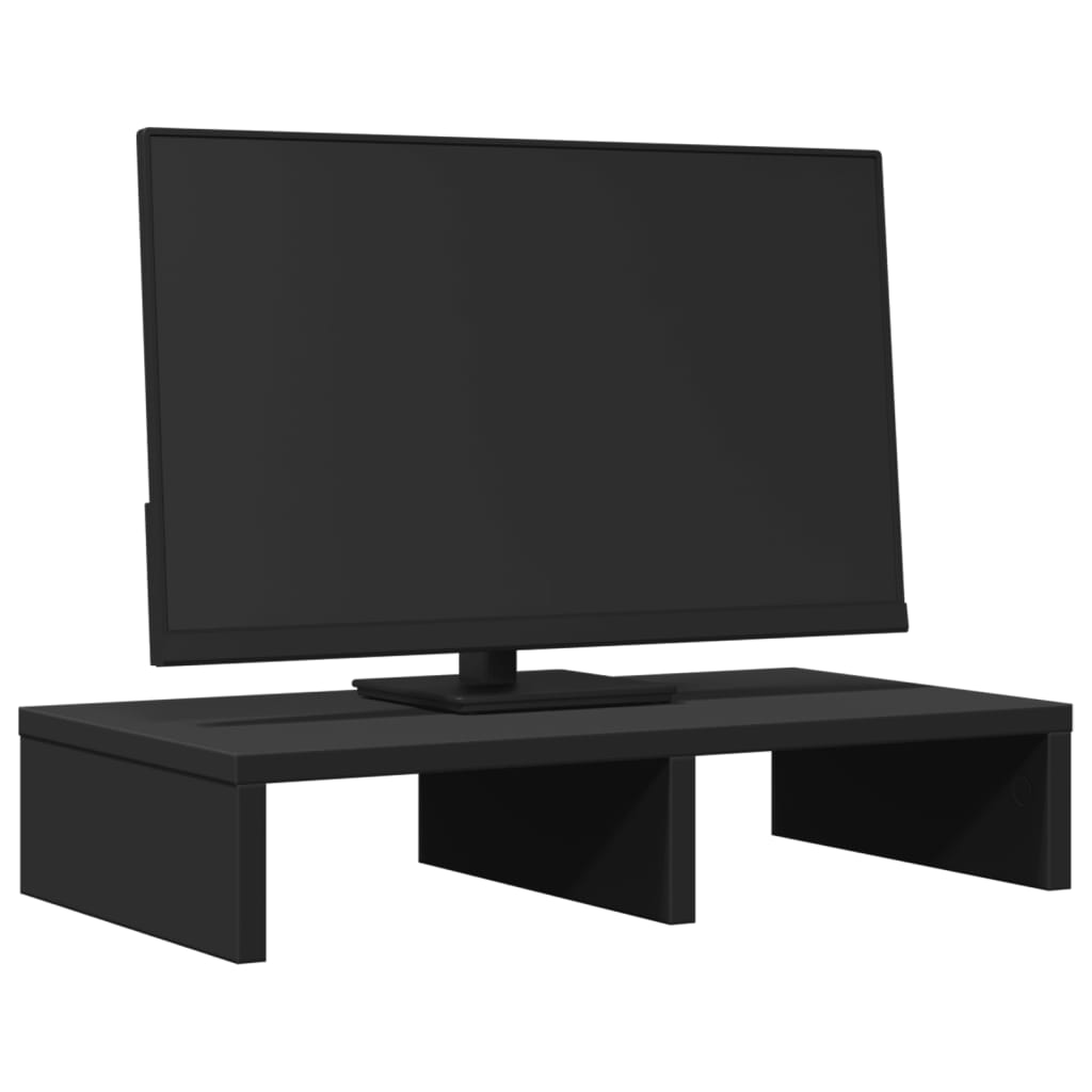 Vidaxl Monitor steht 50x27x10 cm verarbeitetes Holzschwarz