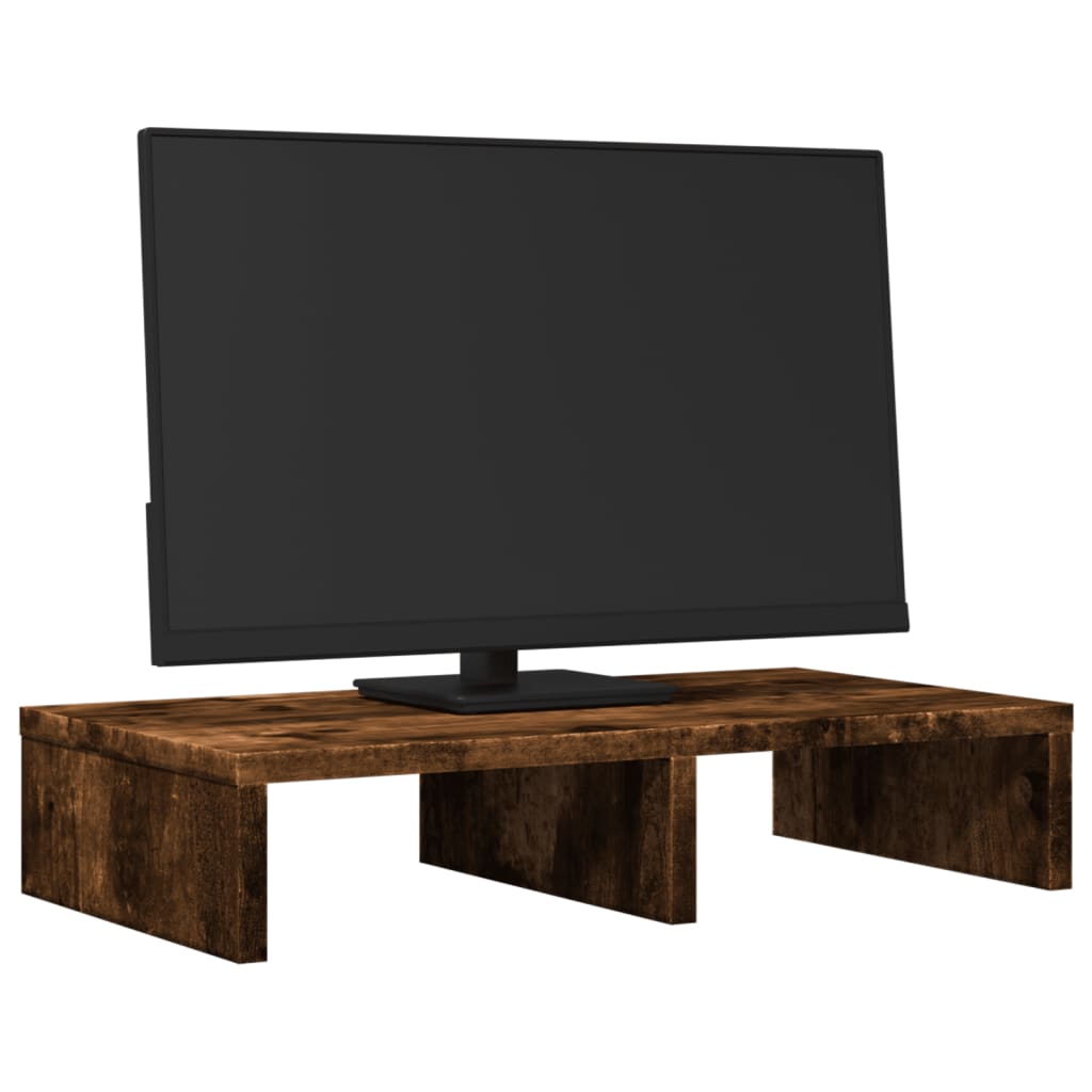 Monitor vidaxl stoi 50x27x10 cm przetworzone drewno wędzone drewno w kolorze