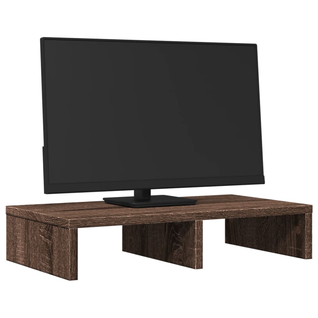 Vidaxl Monitor Standard 50x27x10 cm de madera procesada de roble de madera coloreada