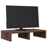 Vidaxl Monitor Standard 50x27x10 cm forarbejdet træbrun eg farvet