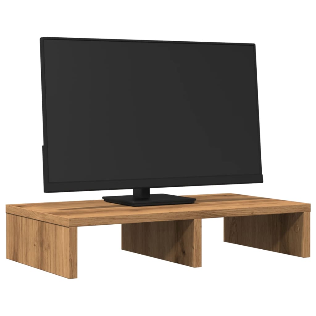 VIDAXL Monitor Standard 50x27x10 cm Behandlet trehåndverk eikfarge