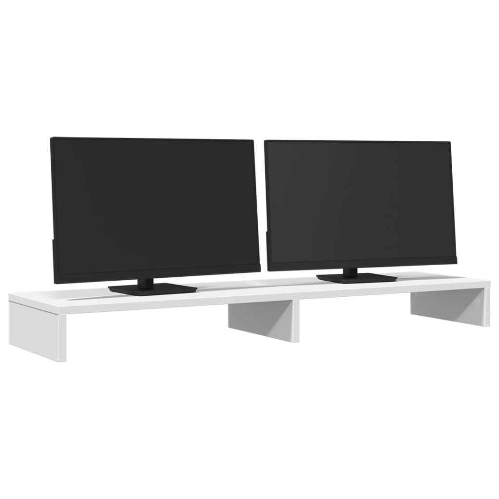 VidaXL Monitor standard 100x27x10 cm Processed Wood White