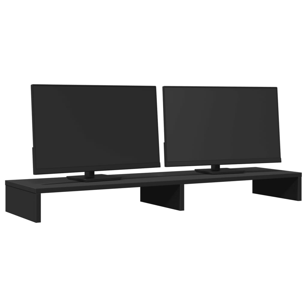 Vidaxl Monitor Standard 100x27x10 cm verschafft Holz schwaarz