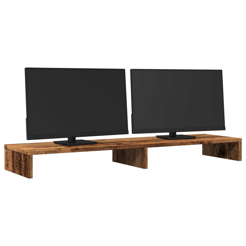 Vidaxl Monitor Standard 100x27x10 cm de madera procesada de madera vieja