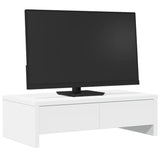 Vidaxl Monitor Stand med skuffer 50x27x15 cm Behandlet trehvit