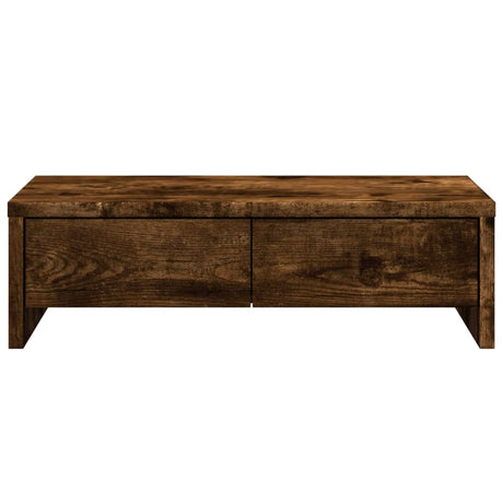 Vidaxl monitorstandaard met lades 50x27x15 cm hout gerookt eikenkleur