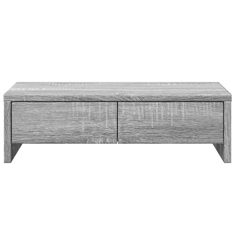 Vidaxl monitorstandaard met lades 50x27x15 cm hout grijs sonoma eiken
