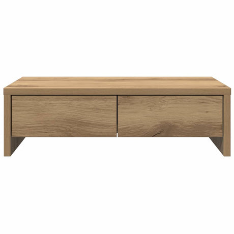 Vidaxl monitorstandaard met lades 50x27x15 cm hout artisanaal eiken
