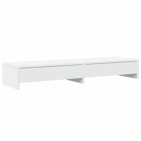 Vidaxl monitorstandaard met lades wit 100x27x15 cm bewerkt hout