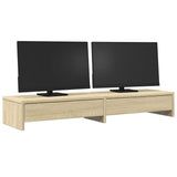 Vidaxl monitorstandaard met lades sonoma eiken 100x27x15 cm bewerkt hout