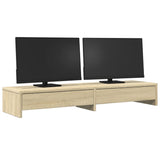 Vidaxl Monitor -Ständer mit Schubladen 100x27x15 cm Holz Sonoma Eiche Farbe