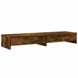 Support de moniteur Vidaxl avec tiroirs 100x27x15 cm Couleur de chêne fumé en bois