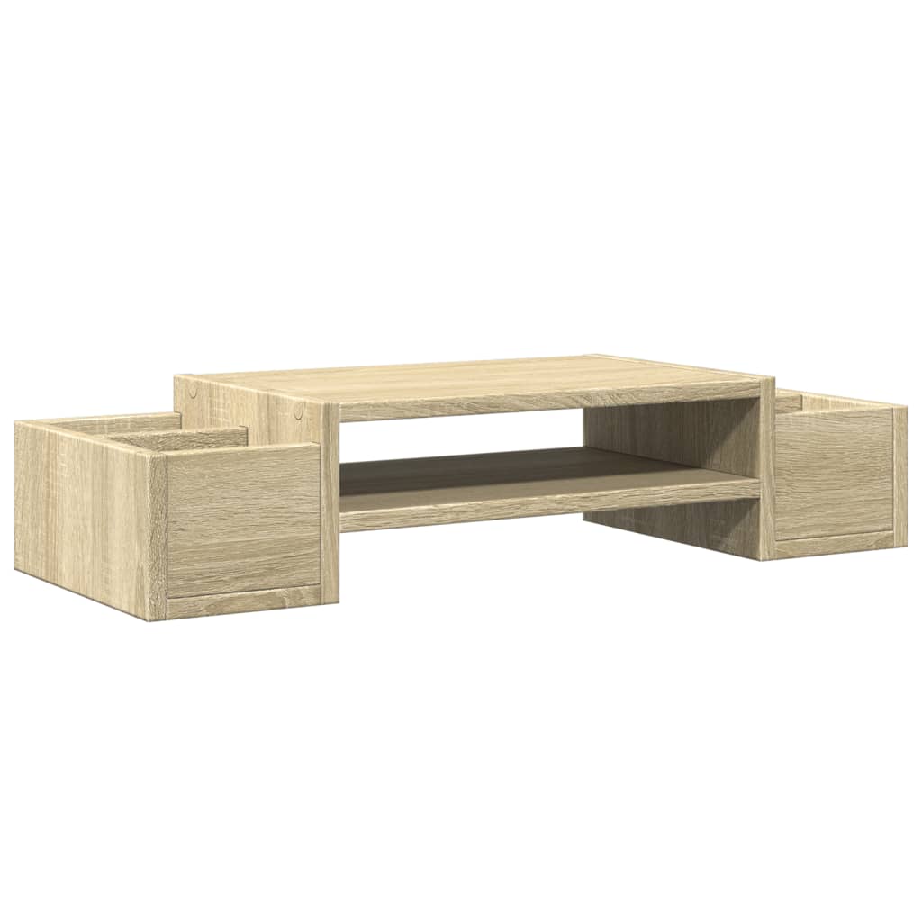 Vidaxl Monitor Stand con espacio de almacenamiento 70x27x15 cm Wood Sonoma Oak