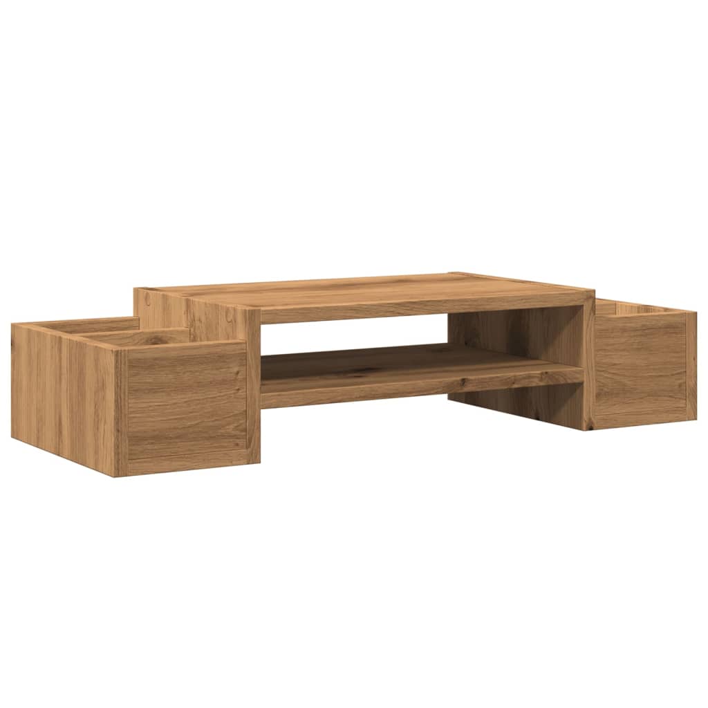 Vidaxl Monitor Stand Speicherplatz 70x27x15 cm Holzhandwerker -Eiche