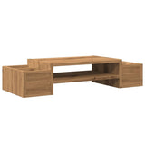 Vidaxl Monitor Stand Storage Space 70x27x15 cm tre artisanal eik