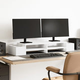 Vidaxl Monitor Stand med lagringsplass 100x27x15 cm Behandlet trehvit