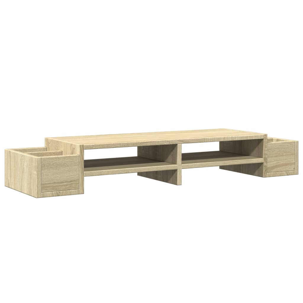 Vidaxl Monitor Stand Storage Space 100x27x15 cm Wood Sonoma Oak