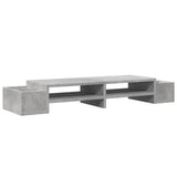 Vidaxl monitorstandaard met opbergruimte 100x27x15 cm hout betongrijs