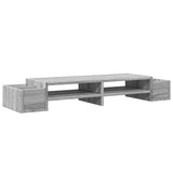 Vidaxl Monitor Stand Store Storage Space 100x27x15 cm de madera gris Sonoma