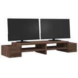 Vidaxl monitorstandaard met opbergruimte 100x27x15 cm hout bruin eiken