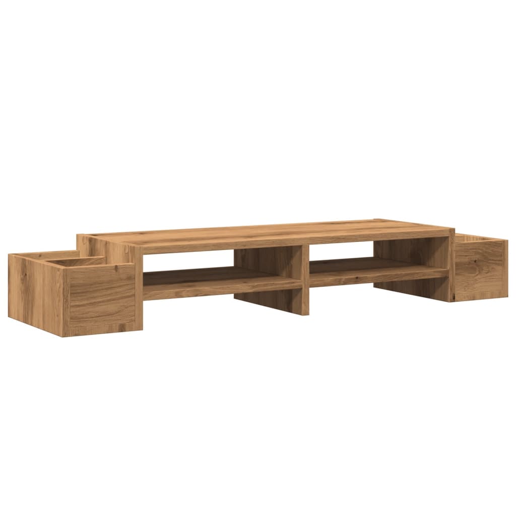 Vidaxl Monitor Stand Speicherplatz 100x27x15 cm Holzhandwerker -Eiche