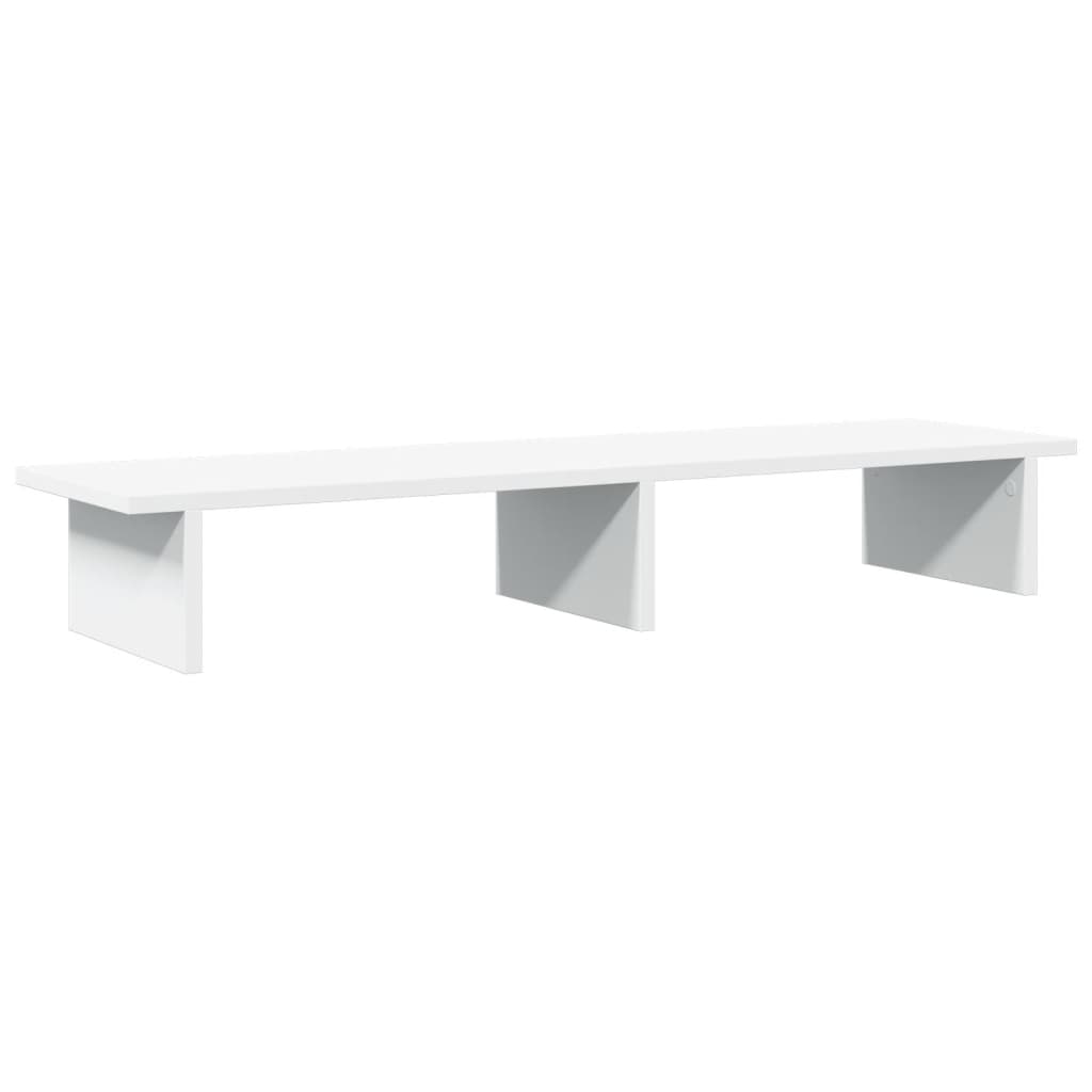 Vidaxl Monitor Standard 100x27x15 cm Bianco in legno elaborato