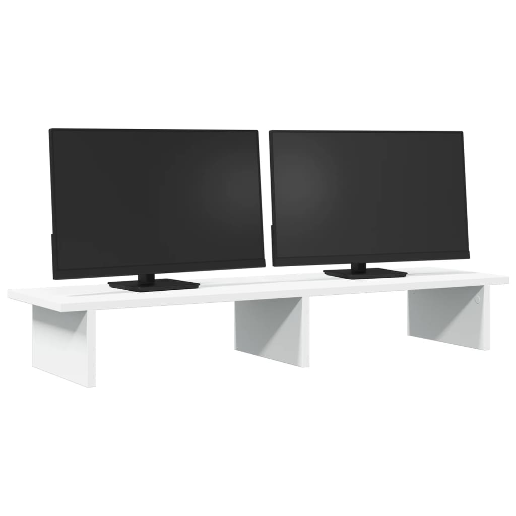 Vidaxl Monitor Standard 100x27x15 cm przetworzony drewniany biały